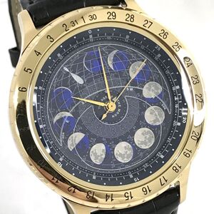 美品 CITIZEN シチズン COSMOSIGN コスモサイン 腕時計 CAL-4P85 クオーツ 36272 月齢ウォッチ 宇宙 ネイビー 電池交換済み 動作確認済み