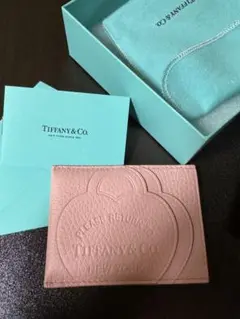 【新品未使用】Tiffany & Co. ピンクレザー カードケース