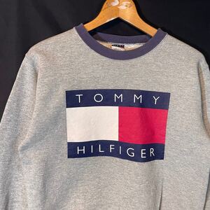 90s USA製 フラッグタグ TOMMY HILFIGER スウェット トミー　　希少 レア アメリカ製 ビンテージ トミーヒルフィガー トレーナー 柳10497