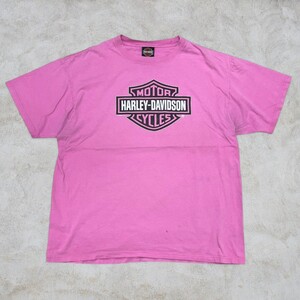 古着 送料無料 HARLEY DAVIDSON T SHIRTS PINK ハーレーダビッドソン【Vintage】