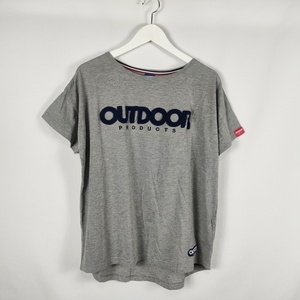 アウトドアプロダクツ OUTDOOR PRODUCTS Tシャツ カットソー ロゴ ボートネック 半袖 4L グレー レディース 中古 /EP