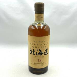 BEd114R 60 未開栓 NIKKA PURE MALT WHISKEY ニッカ ピュアモルト ウイスキー 北海道 12年 長期熟成モルト原酒 750ml 43% お酒 古酒 洋酒