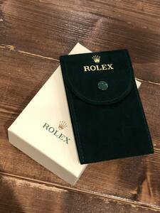 新品未使用 ROLEX 純正 サービスケース 正規オーバーホール メンテナンスケース スエード グリーン 緑 箱