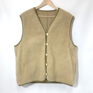 VISVIM RAWLY VEST ムートンベスト 0123205013006 23AW リバーシブル ボア 防寒 サイズ4 XL相当 ベージュ ビズビム アウター A11059◆