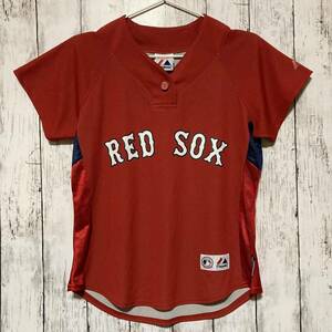 【Majestic】 マジェスティック 野球 MLB Boston RED SOX レッド・ソックス ユニフォーム トレーニングウェア Sサイズ 松坂大輔 上原 澤村