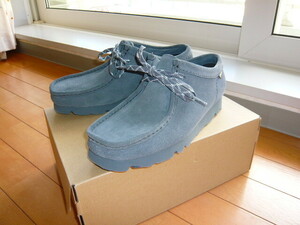 【レアカラー】CLARKSクラークス　ワラビーGTXゴアテックス　GORE TEX　ブルーグレー　UK6.5　25㎝