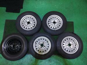 QK30　クルー　14x5J　OFF40　PCD114.3　5本　185/70R14　2019年製タイヤ　交換要す