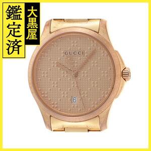 GUCCI グッチ　メンズ クオーツ　Gタイムレス 126.5 YA126567　ピンクゴールド文字盤 ピンクゴールドメッキ/SS【472】HK