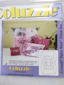 透明テンプレート 型紙 ギフト ピローボックスが自分で作れる Coluzzle ハンドメイド クラフト 製作★カッティングナイフ2本付き　未使用