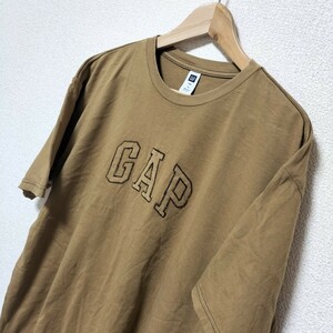 美品☆00s OLD GAP Tシャツ 半袖 BIGアーチロゴ 茶系 カットソー トップス メンズ サイズXL ヴィンテージ オールド ギャップ y2k 古着 USED