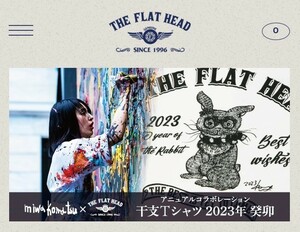 ミワＴ 2023年「卯（うさぎ）」2023年の記念！思い出に！ 小松美羽×THE FLAT HEAD コラボレーションTシャツ フラットヘッド 日本製