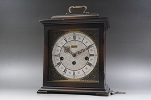 1円~【42】KIENZLE／キンツレー　ゼンマイ式　ドイツ製　機械式　置時計　アンティーク