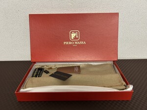 未使用保管品 PIERO MASSA Loro Piana ロロピアーナ ピエロマッサ 100％ VICUNA ビキューナ マフラー ストール ベージュカラー 箱付　