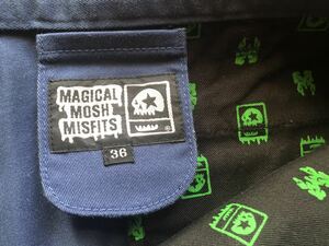 MAGICAL MOSH MISFITS マジカルモッシュミスフィッツ ハーフパンツ ネイビー スケボー VANS アメ車 パンク ラインソックス フェス ロック