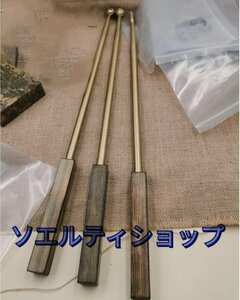 密教法具 護摩杓 3点セット 真鍮製護摩で使われる仏具・寺院仏具長さ53cm