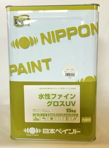 ニッペホームプロダクツ　水性ファイングロスUV　15kg　ND-105　淡彩　外壁用　アウトレット品