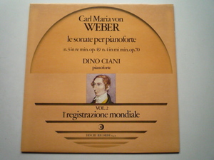 UD53 伊RICORDI盤LP ウェーバー/ピアノ・ソナタ3、4番 ディノ・チアーニ