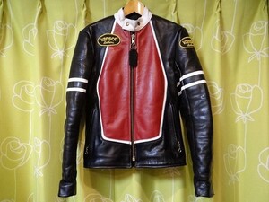 美中古 USA製 VANSON Leathers バンソン シングルライダース レザー サイズ34