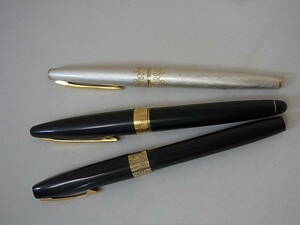 161010H65-1017H-A2■万年筆■3点セット　PILOT パイロット／SHEAFFER シェーファー　ペン先14K・18K　文房具／筆記用具