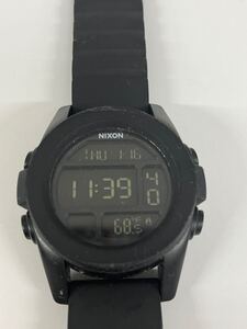 A1/【中古品】 NIXON デジタル ブラック 腕時計 ニクソン THE UNIT 稼働品 ファッション 時計 メンズ