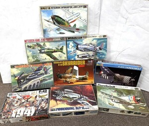 X026-CH4-1472 ReVell レベル 雷電21型 Wildcat THUNDERBOLT など 戦闘機 プラモデル 9点セット まとめ売り ミリタリー 未組立