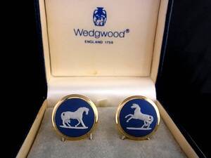 ■新品N■№1191 ウェッジウッド【Wedgwood】【馬】【ゴールド】■カフス♪