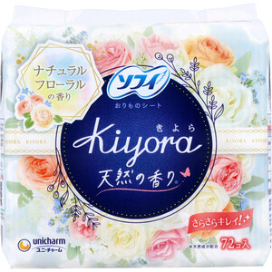 【まとめ買う】ソフィ Kiyora おりものシート ナチュラルフローラルの香り 72個入×10個セット