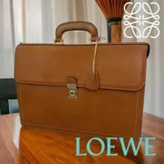 ロエベ ビジネスバッグ カーフスキン ベージュキャメル　LOEWE