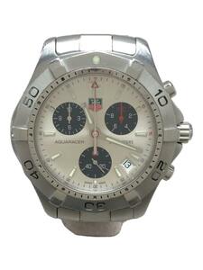 TAGHeuer◆AQUARACER/クォーツ腕時計/アナログ/ステンレス/WHT/WHT/CAF1111//