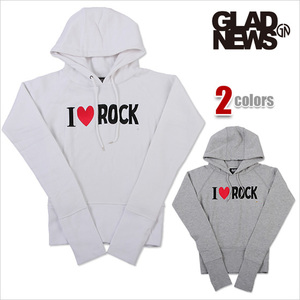 GLAD NEWS / グラッドニュース プルオーバーパーカー 【ROCK】 (グレー：Mサイズ)〔 アメージング 通販 〕