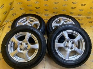 K-1065☆175/70R14 BRIDGESTONE PLAYZ PXⅡ 2020年製☆VIOLENTO 14x5.5J+42 4/100☆アクア ヤリス ヴィッツ フィット キューブ☆