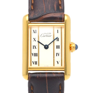 カルティエ マストタンク 腕時計 時計 シルバー925 5057001 クオーツ レディース 1年保証 CARTIER 中古 美品