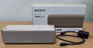 【UM11704】中古現状渡し 美品 SONY ワイヤレスポータブルスピーカー SRS-HG10 h.ear go2　ペールゴールド Bluetooth 通電確認済み