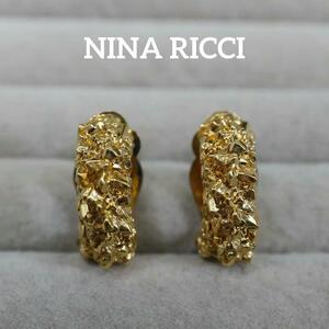 【匿名配送】NINA RICCI ニナリッチ イヤリング ゴールド シンプル