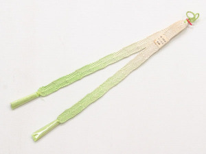 正絹平織り羽織紐(グリーンぼかし)