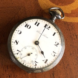 【ITPCMU2697P1】稼働品 懐中時計 swiss lever 手巻き 銀製 0.800刻印 アンティーク 時計