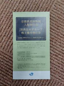 JR西日本グループ 株主優待割引券 冊子　2025年6月30日まで　京都鉄道博物館・伊勢丹・日本旅行・レンタカー割引券②