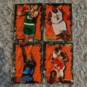 FLEER 1996 ☆ HARDWOOD LEADER 4枚セット ☆ DINO RADJA , JUWAN HOWARD , TERREL BRANDON , MOOKIE BLAYLOCK ☆ ディノ ラジャ ハワード