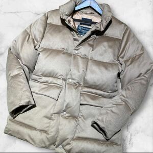 贅沢カシミヤ100%!!!別格の極艶生地!!!【ロロピアーナ Loro Piana×モンクレール MONCLER】ダウンジャケット STORM SYSTEM キャメル XXL