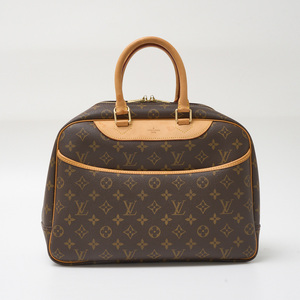 LOUIS VUITTON ルイヴィトン ドーヴィル M47270 ハンドバッグ モノグラム・キャンバス×レザー ブラウン×ゴールド金具 レディース