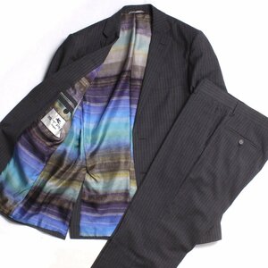 ETRO ストライプ2Bシングルスーツ size48 グレー エトロ ジャケット パンツ セットアップ