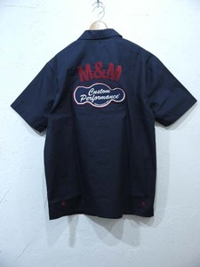 M&M T/C OPEN COLLOR SHIRT(24-MSH-001)/D.NAVY/XLsize/新品・未使用品