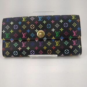 ルイヴィトン M93533 ポルトフォイユサラ 長財布 モノグラム マルチカラー ノワール ブラックカラー LOUIS VUITTON ◆3107/SBS通り店