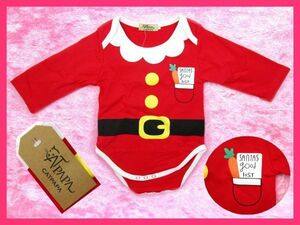 CATPAPA ☆ SANTA GOOD LIST ロンパース 100 ／レッド ＜１点＞ 美品