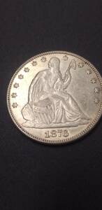 ★米国★Seated Half Dollar銀貨★1876年★美品★