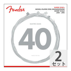 フェンダー Fender Super 5250 Bass Strings Nickel-Plated Steel Roundwound Short Scale 5250XL 040-095 Gauges エレキベース弦×2セット