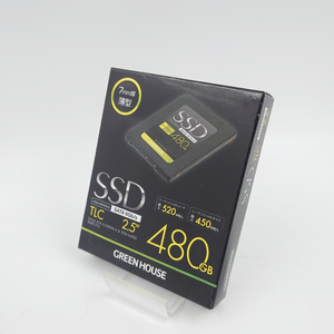 【未使用】SSD 480GB 2.5インチ シリアルATA-III 6Gb/s 対応高速モデル グリーンハウス GH-SSDR2SA480