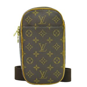 本物 ルイヴィトン LOUIS VUITTON LV ポシェットガンジュ モノグラム ボディバッグ ショルダーバッグ ブラウン M51870