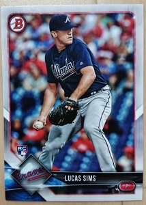 ★RC ルーキー LUCAS SIMS BOWMAN 2018 #82 MLB メジャーリーグ ROOKIE CARD ルーカス シムズ ATLANTA BRAVES アトランタ ブレーブス