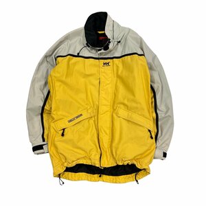 USA 古着 ヘリーハンセン HELLY HANSEN 切り替えデザイン ナイロンジャケット アウトドア イエロー/ホワイト L